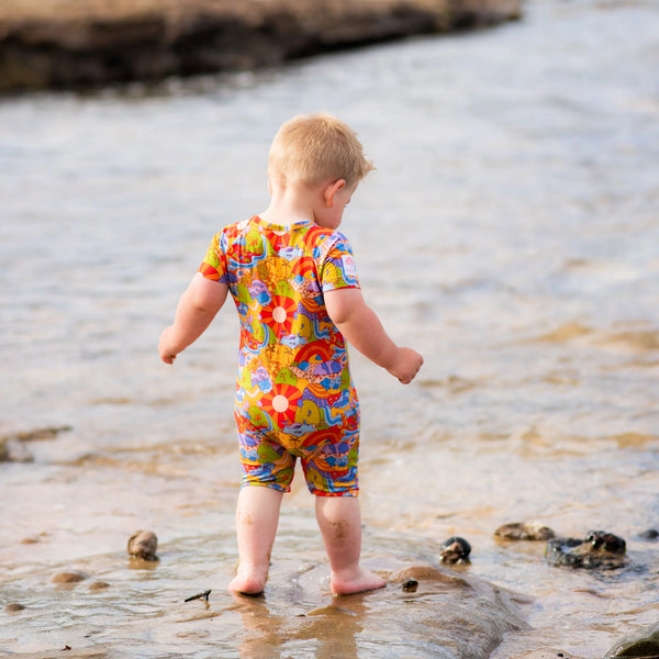 Monarch Store Bamboo Romper (Bootysuit) V3.0 SHORT : Sunburst Country by ELLIE WHITTAKER